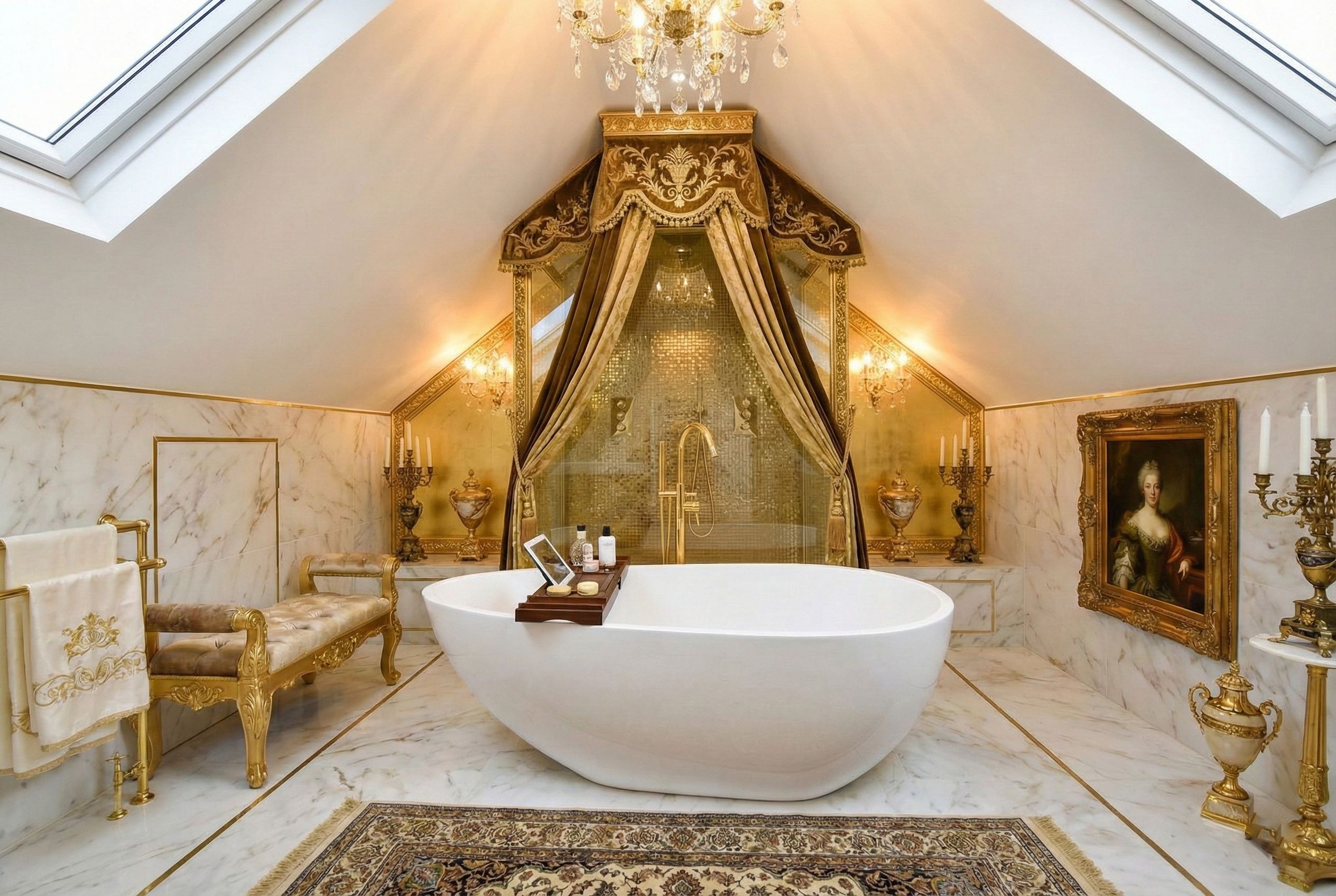 Create A Regal Bathroom Not Just For The King And Queen!