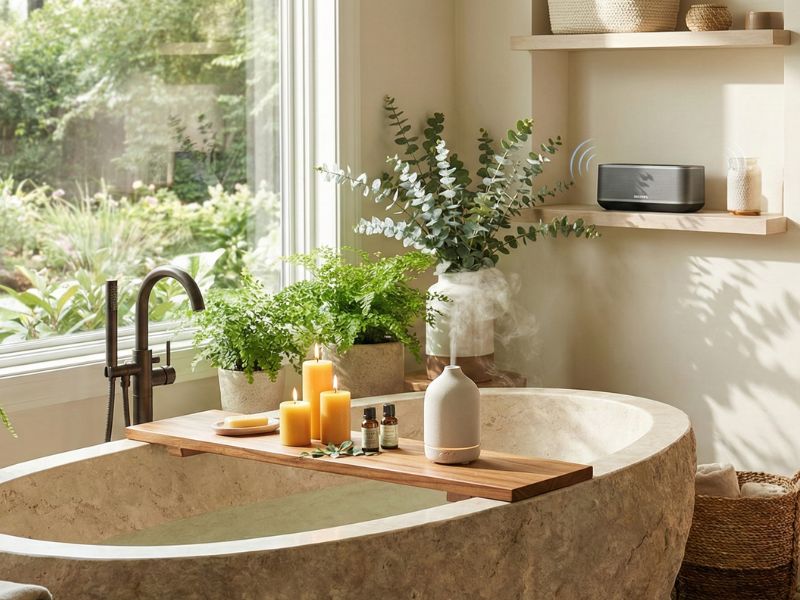 6 Design Tips On How To Bring The Outdoors Into Your Bathroom This Summer