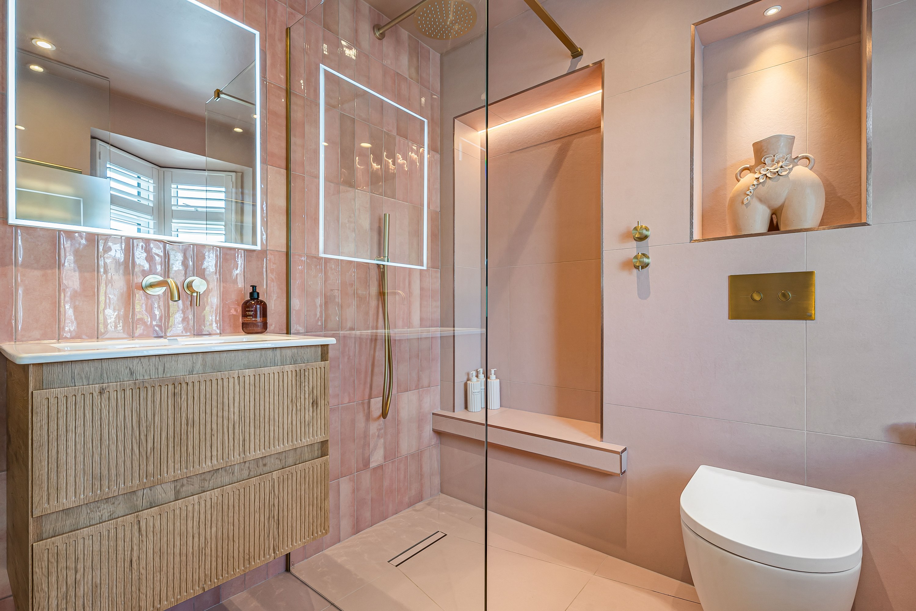 Boutique Blush Guest Shower Room