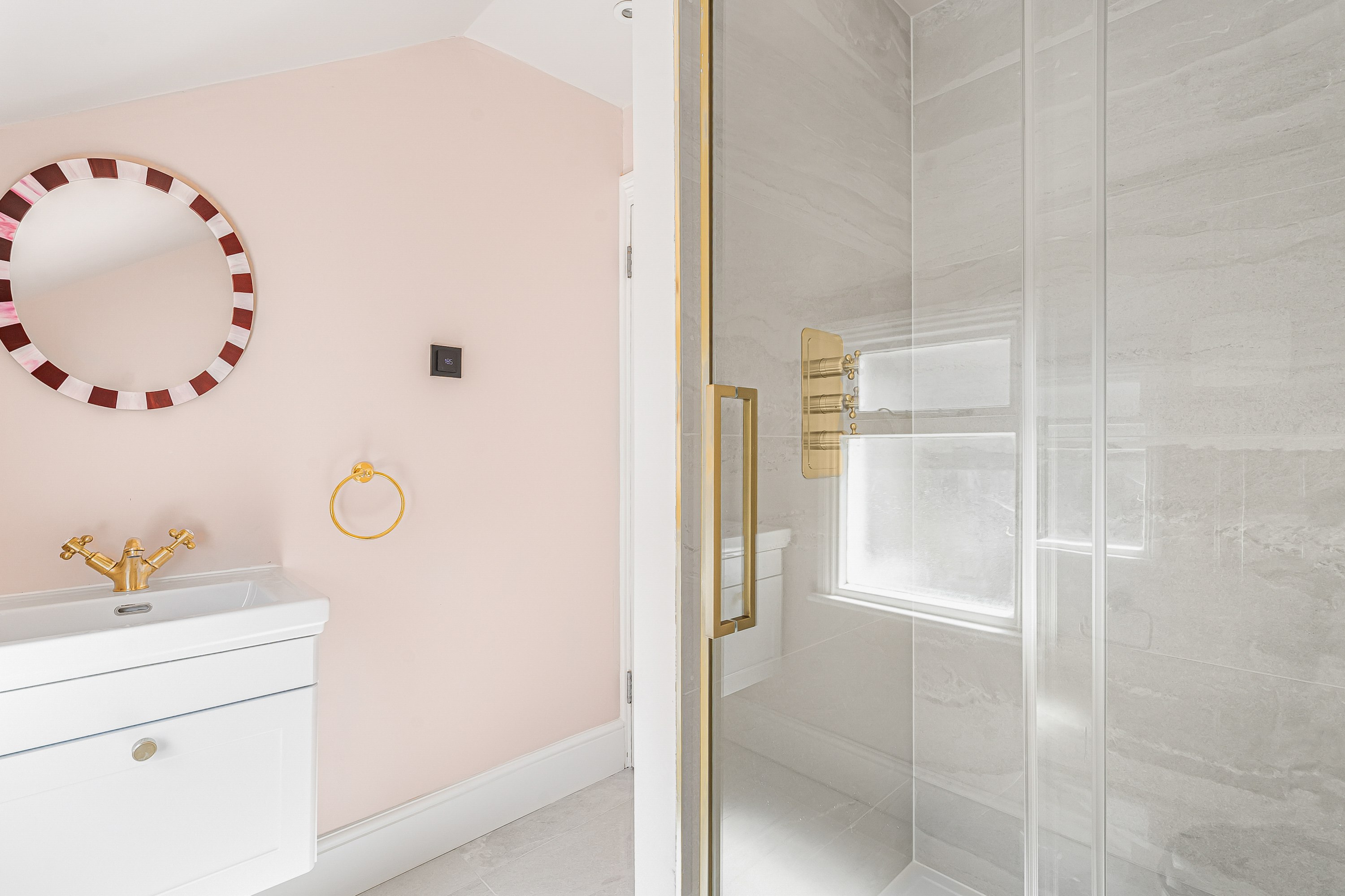 The Blush & Brass Loft Shower Room